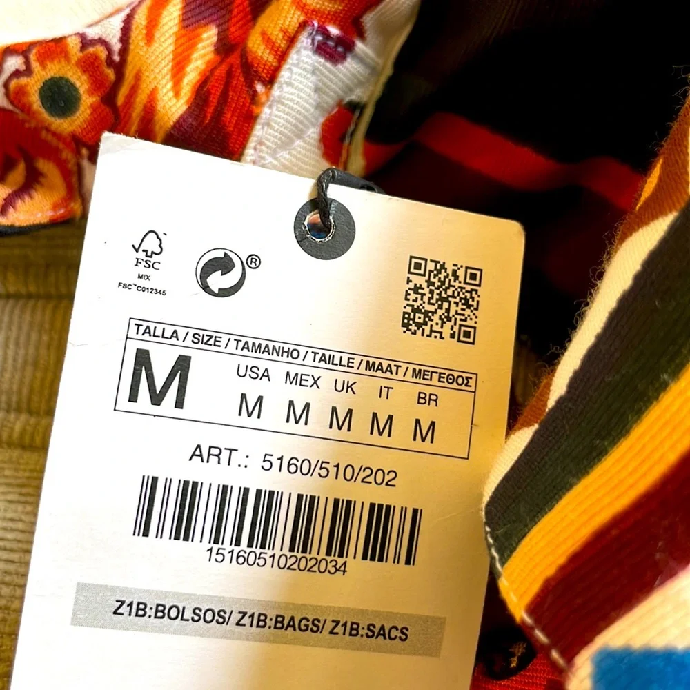 NWT Zara Printed Scarf Crossbody Bag - Picture 6 of 6